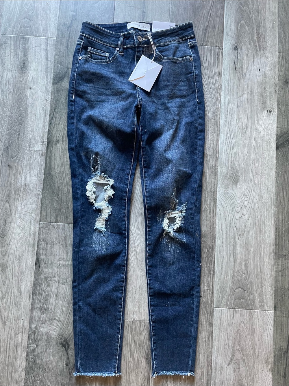 KanCan Dark Blue Ripped Skinny Jeans